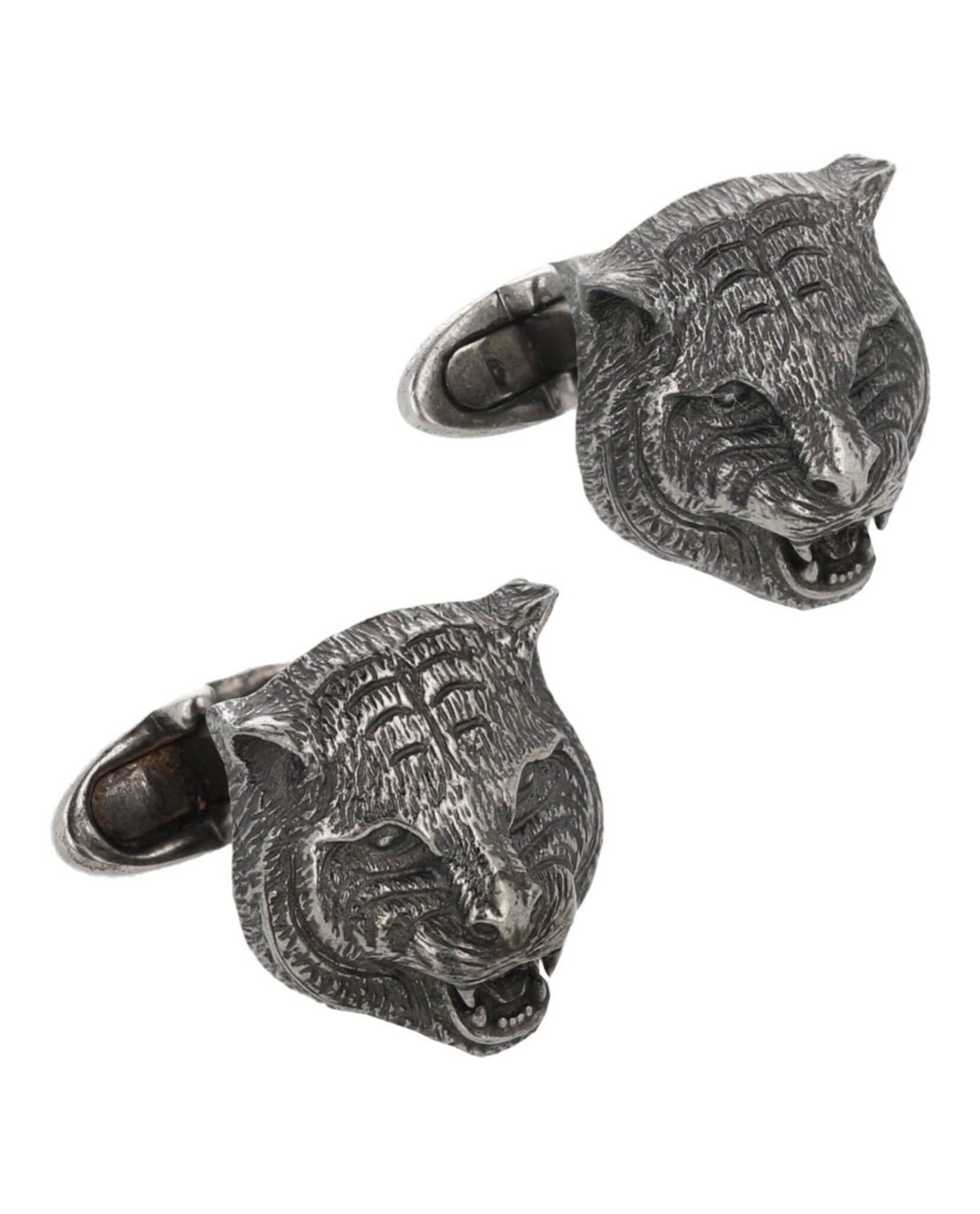 Gucci Unisex-Adult Tiger Sterling Silver Cufflinks