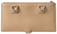 Dolce & Gabbana Dolce & Gabbana Beige Leather Shoulder Cardholder Shoulder Strap Women's Wallet