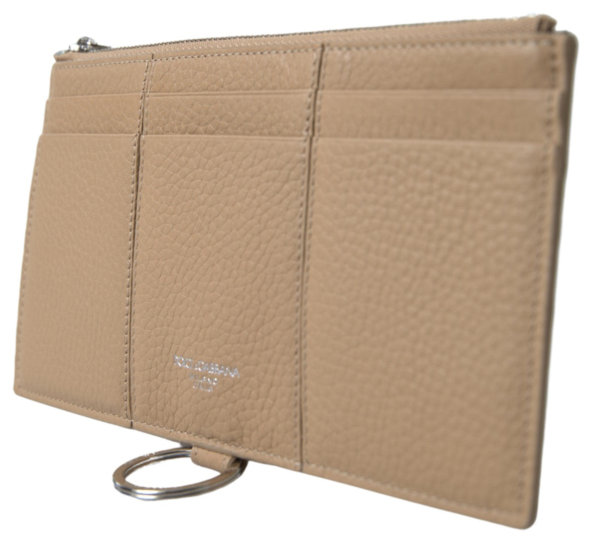 Dolce & Gabbana Dolce & Gabbana Beige Leather Shoulder Cardholder Shoulder Strap Women's Wallet