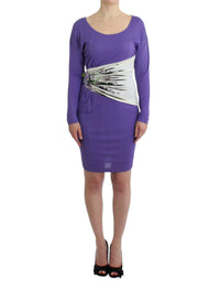 Cavalli Purple longsleeved Women's dress