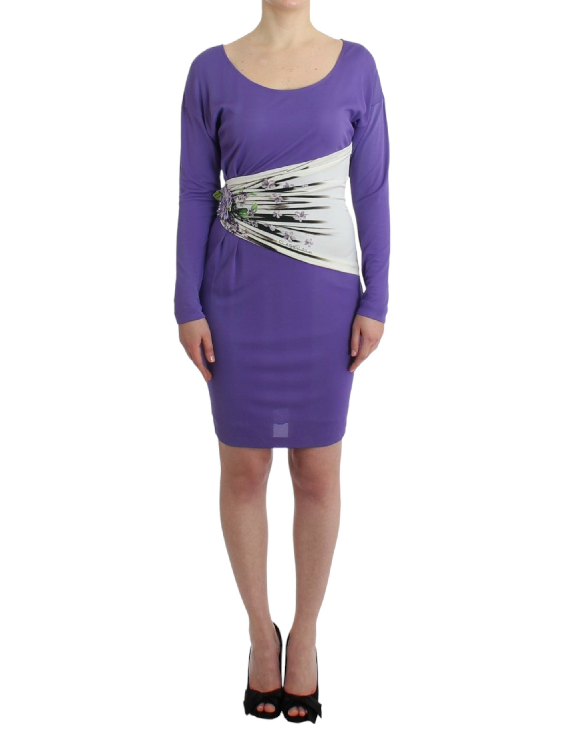 Cavalli Purple longsleeved Women's dress