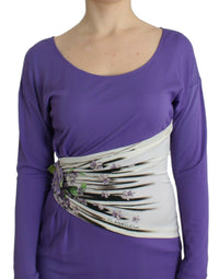 Cavalli Purple longsleeved Women's dress