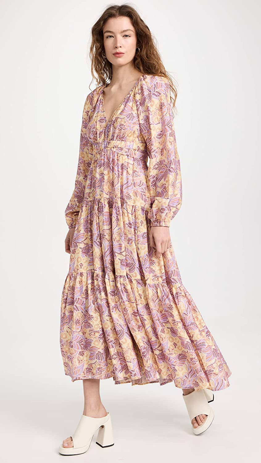 A.L.C. Women's Iman Dress, Canary/Iris Multi