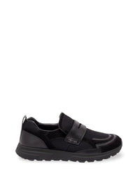 Prada Prada Men Prax Mesh Fabric And Leather Loafers
