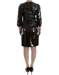 Dolce & Gabbana Black floral 3/4 Sleeve sheath Women's dress