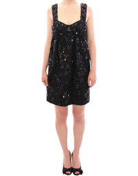 Dolce & Gabbana Black floral crystal embedded Women's dress