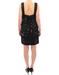 Dolce & Gabbana Black floral crystal embedded Women's dress