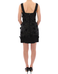 Dolce & Gabbana Black floral crystal embedded Women's dress