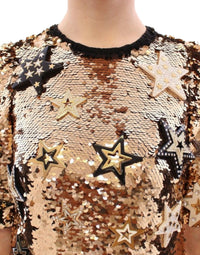 Dolce & Gabbana Masterpiece gold sequined crystal swarovski Women's dress
