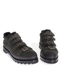Dolce & Gabbana Dolce & Gabbana Gray Leather Ankle Strap Shoes Men's Boots