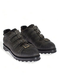 Dolce & Gabbana Dolce & Gabbana Gray Leather Ankle Strap Shoes Men's Boots