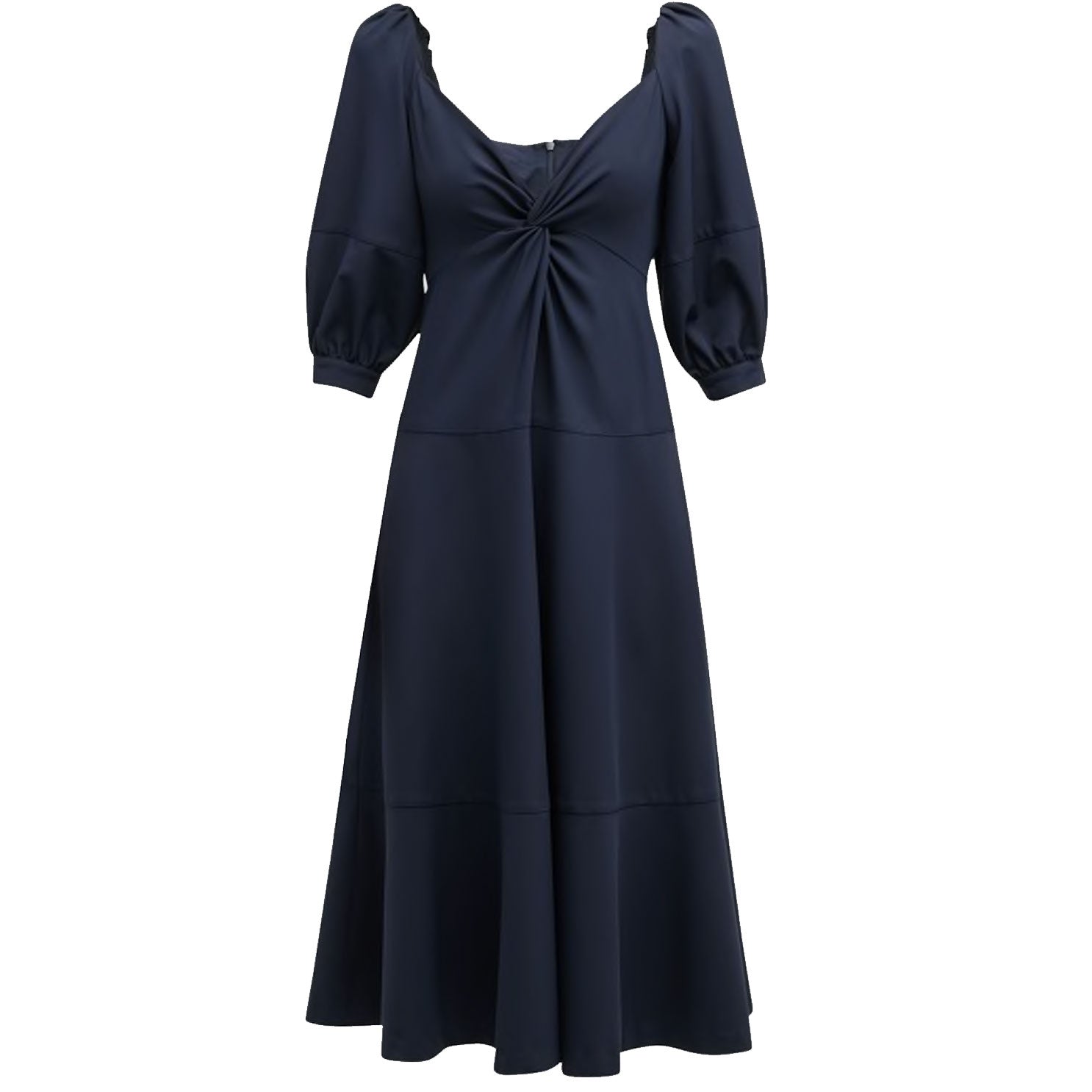 Cinq A Sept Women's Kristina V-Neck Twisted-Front Midi Dress Navy Blue