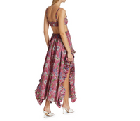 Caroline Constas Margo Floral Ruffled Maxi Dress Cut Out