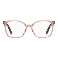 Marc Jacobs Marc Jacobs Eyeglasses Rectangle Full Rim, Transparent Pink/Black Frame and Clear Demo Lenses Lens MARC464013000