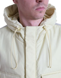 Dolce & Gabbana Yellow Nylon Hooded Sportswear Vest Men's Jacket