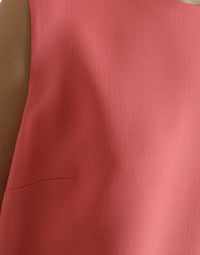 Dolce & Gabbana Pink Virgin Wool Sleeveless Mini Women's Dress