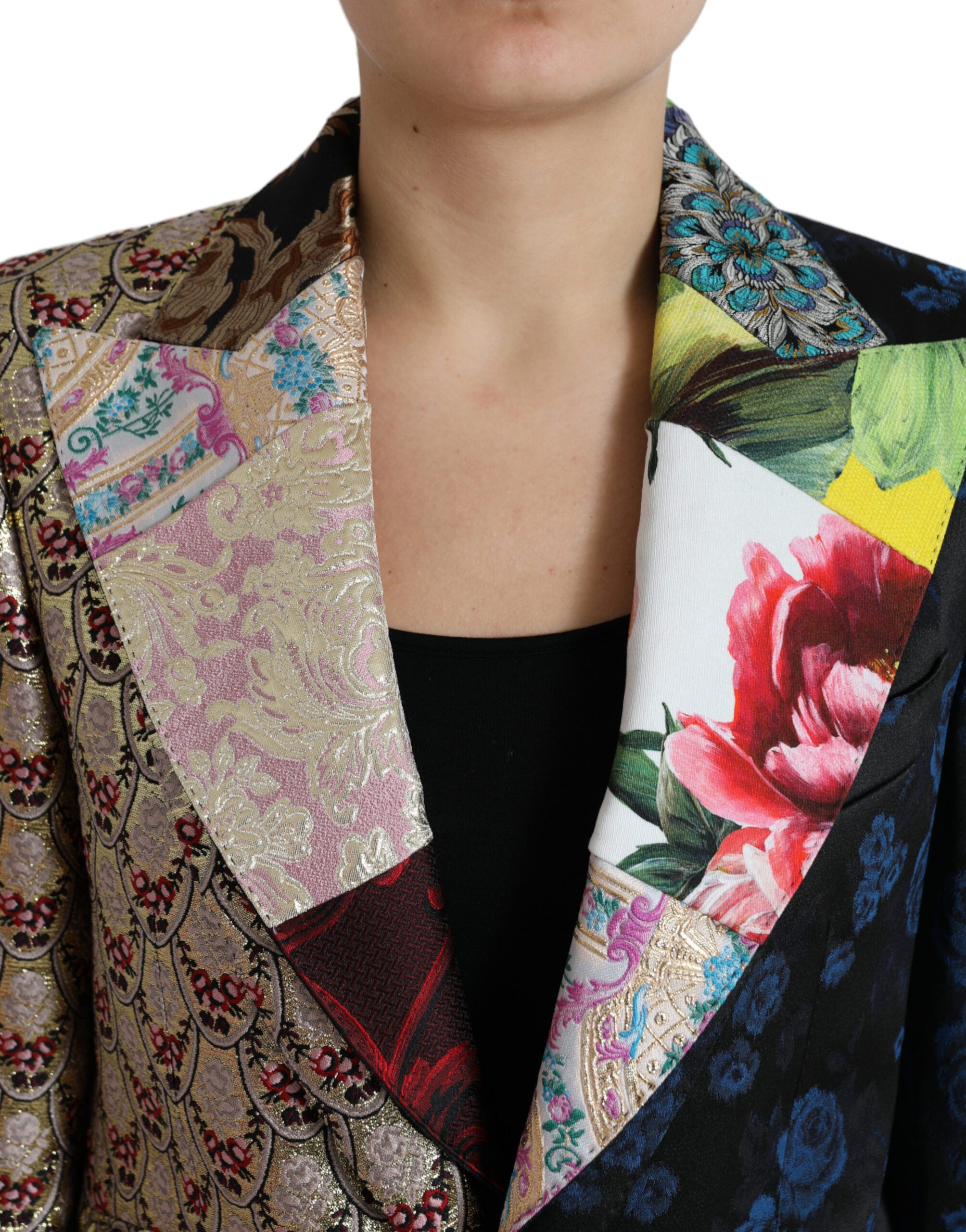 Dolce & Gabbana Multicolor Floral Patchwork Jacquard Women's