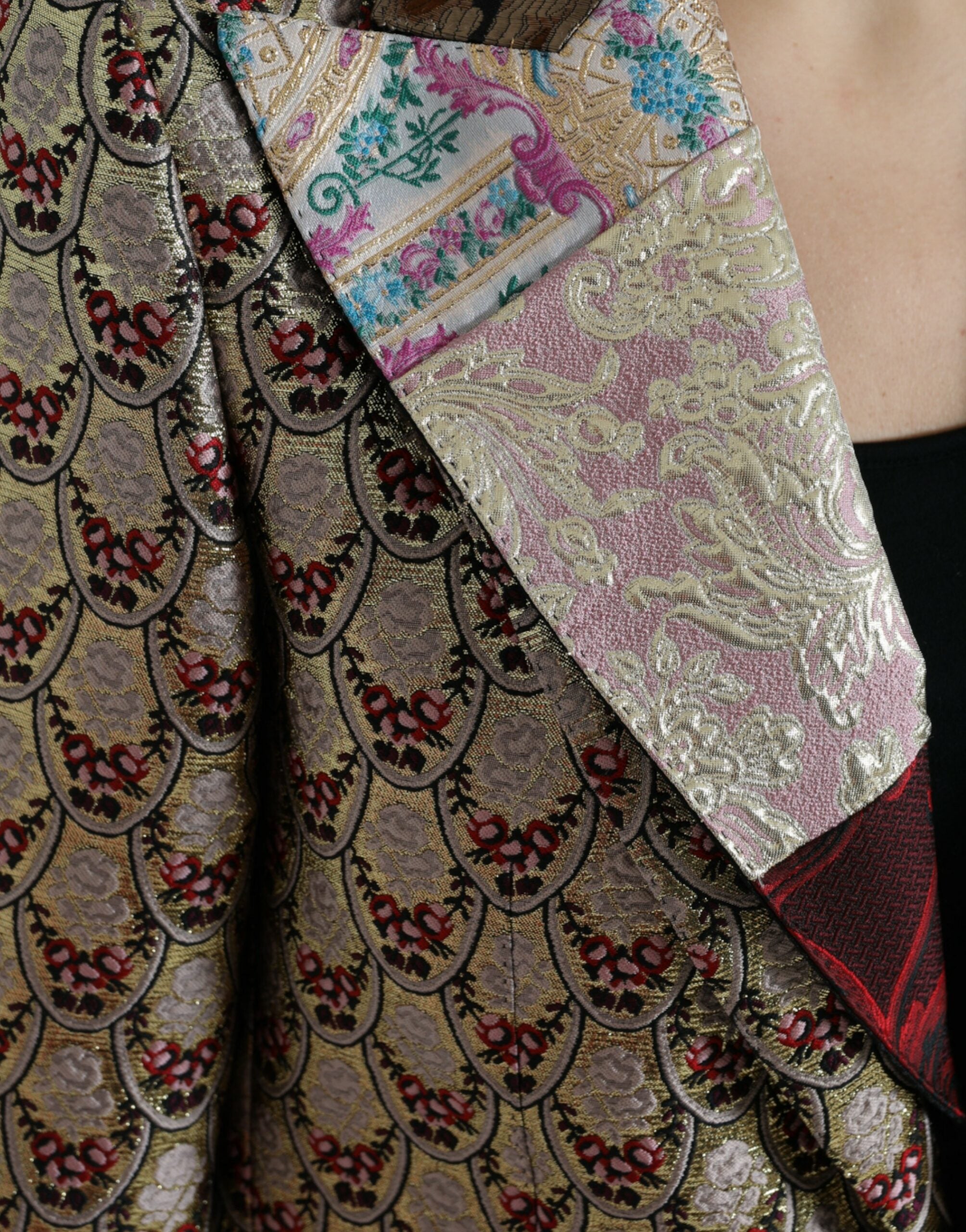 Dolce & Gabbana Multicolor Floral Patchwork Jacquard Women's