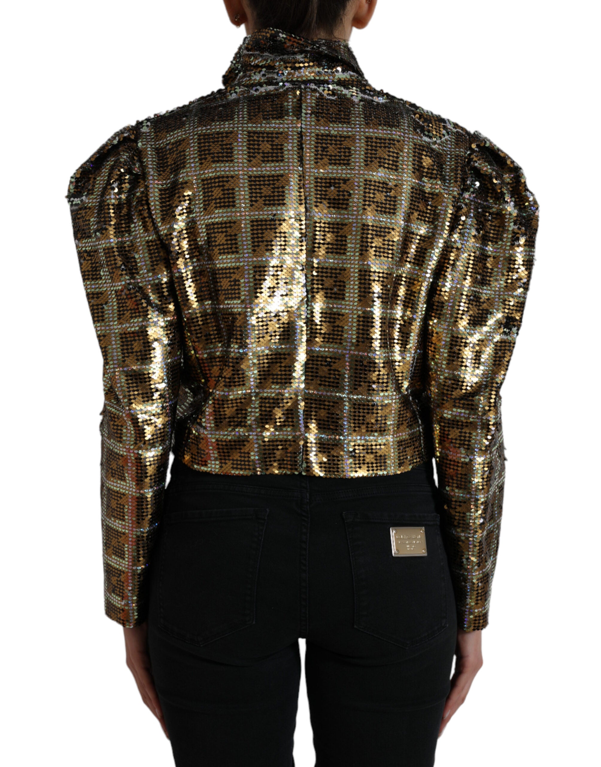 Dolce & Gabbana Dolce & Gabbana Multicolor Polyester Sequined Cropped Women's Jacket