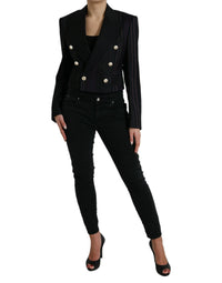 Dolce & Gabbana Dolce & Gabbana Black Striped SICILIA Double Breasted Women's Jacket