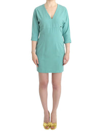 Costume National Green 3/4 sleeved sheath Women's dress