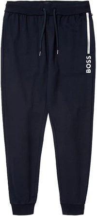 BOSS mens Lined Logo Cuff Sweatpants, Admiral Blue