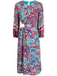 ba&sh Women's Monica Cut Out Midi Dress Bleu