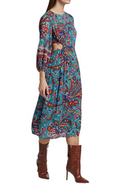 ba&sh Women's Monica Cut Out Midi Dress Bleu