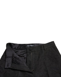 Dolce & Gabbana Black Polyester High Waist Tapered Women's Pants