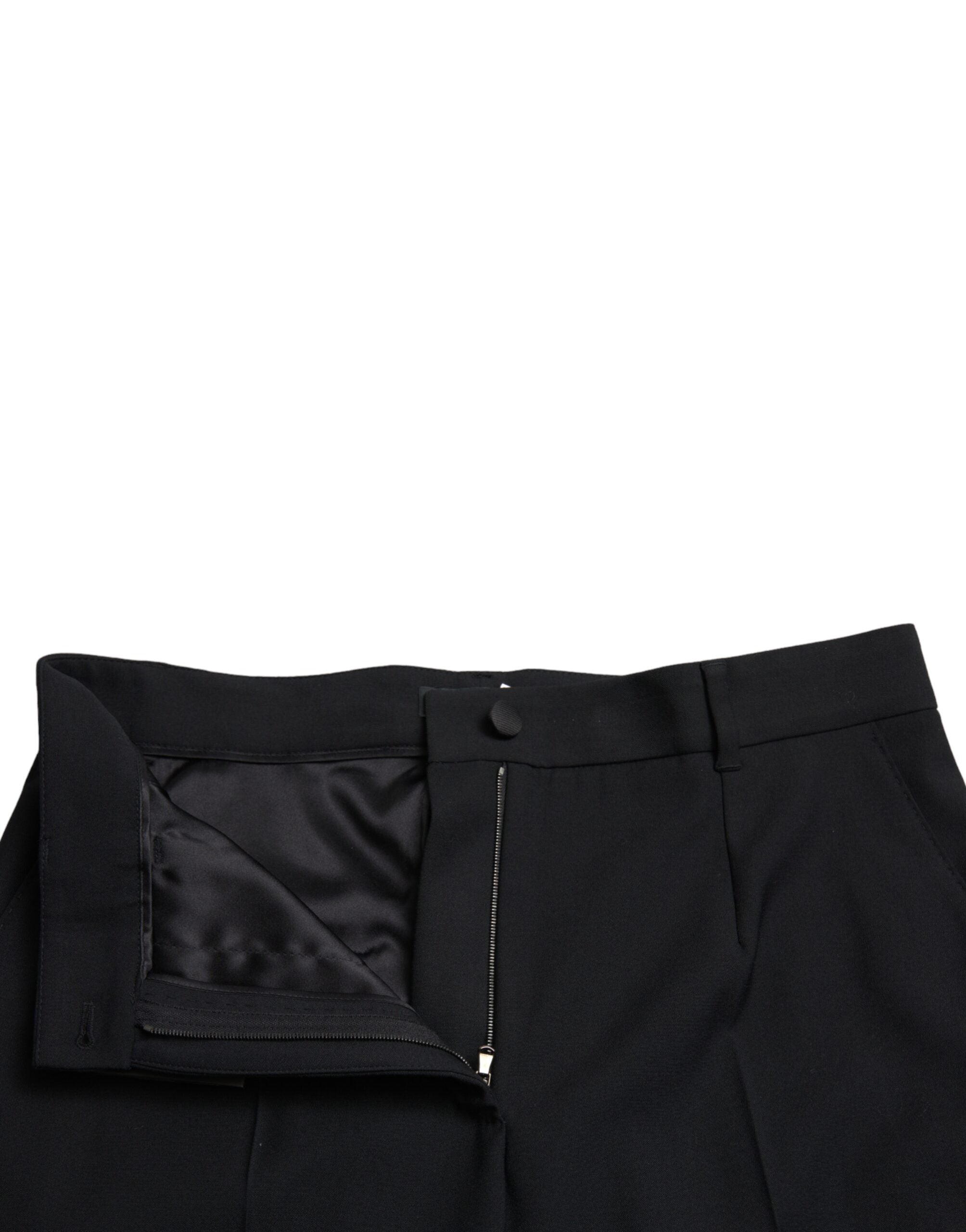 Dolce & Gabbana Black Wool High Waist Straight Women's Pants – Bluefly