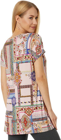 Johnny Was Women's Stano Relaxed Dolman Sleeve Tunic Multi T-Shirt
