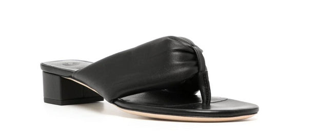Staud Women's Dahlia 35MM Black Leather Thong Sandals