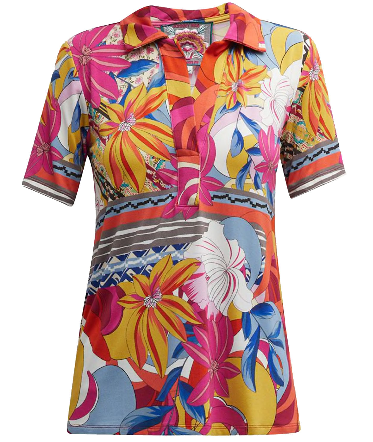 Johnny Was Rachel May S/S Swing Polo Multi Multicolor