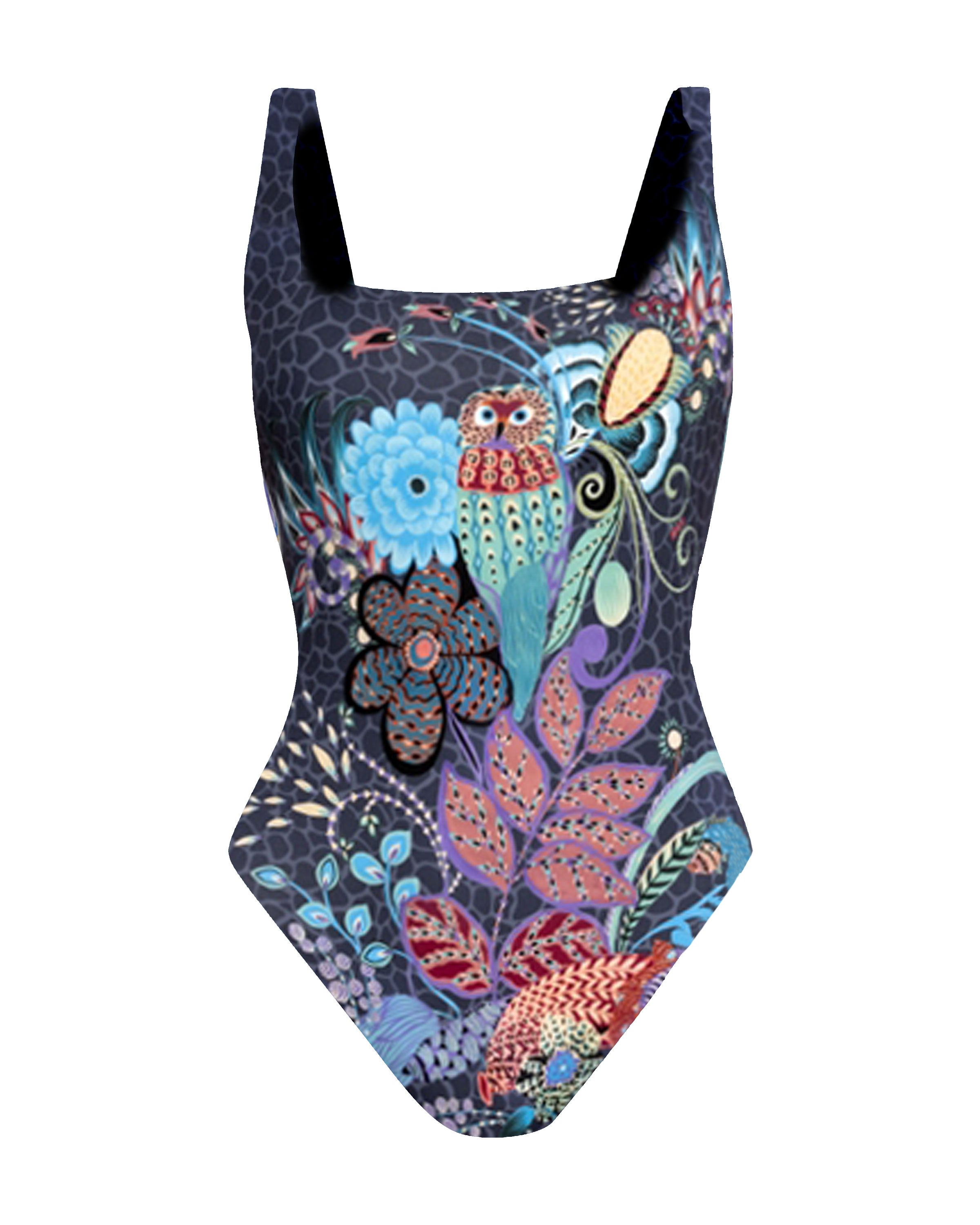Johnny Was Square Neck One Piece Multi XS Multicolor