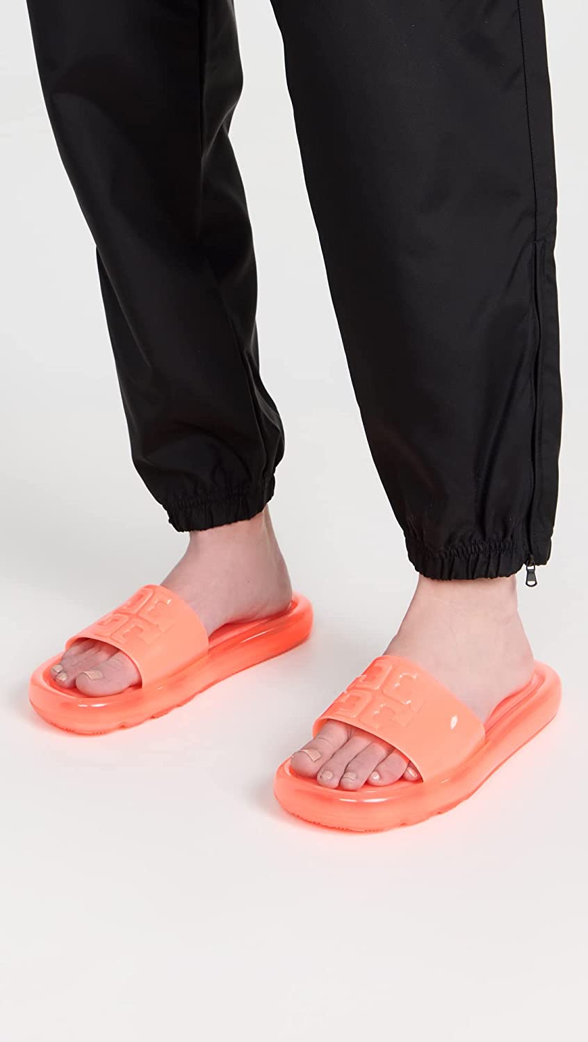Tory Burch Women's Bubble Jelly Slides, Fluorescent Pink