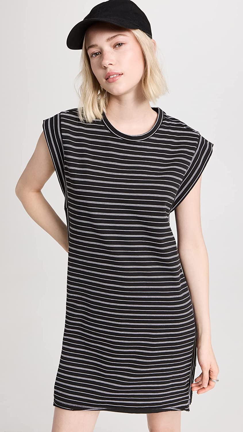 rag & bone Women's Heavy Jersey Muscle Dress, Black Multi