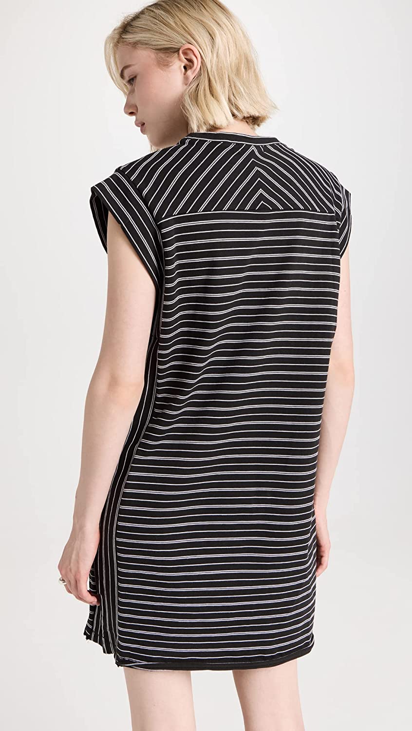 rag & bone Women's Heavy Jersey Muscle Dress, Black Multi