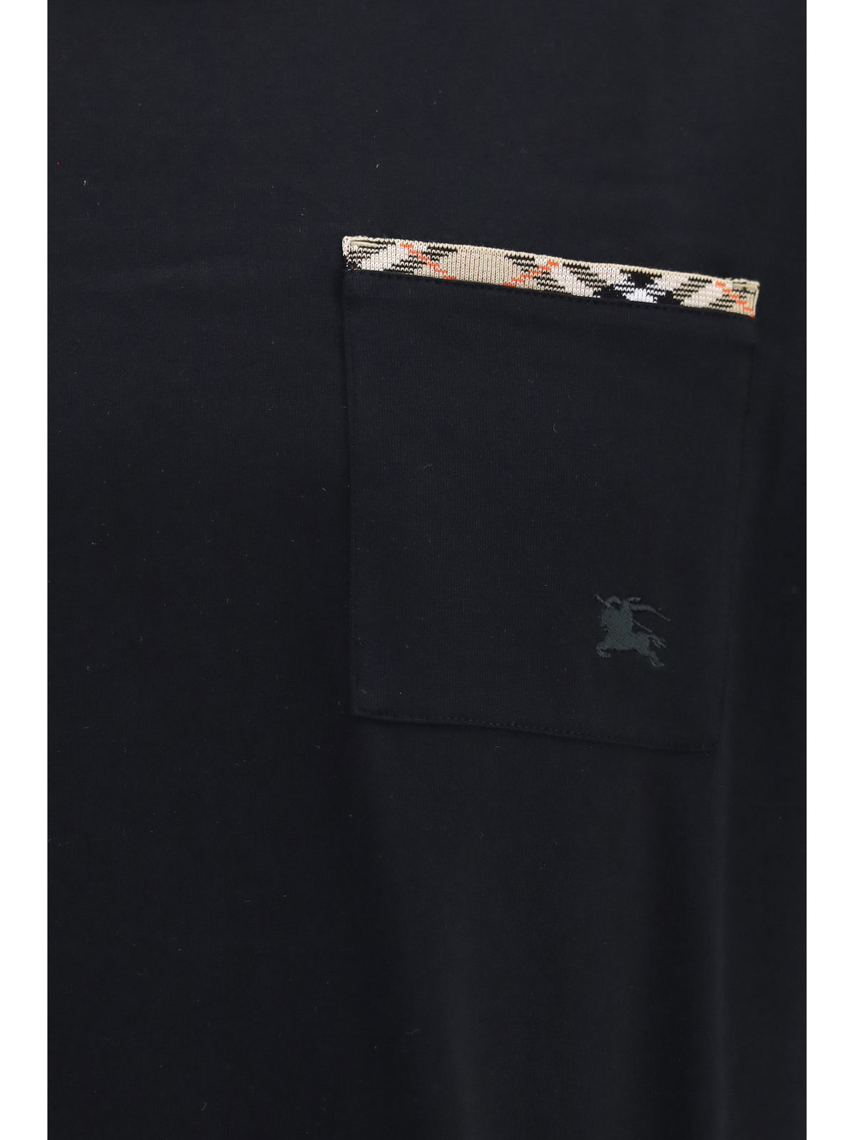 BURBERRY Burberry Men Cotton T-Shirt With Check Trims