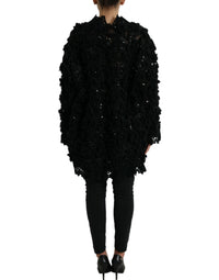Dolce & Gabbana Black Sequined Embellished Pullover Women's Sweater