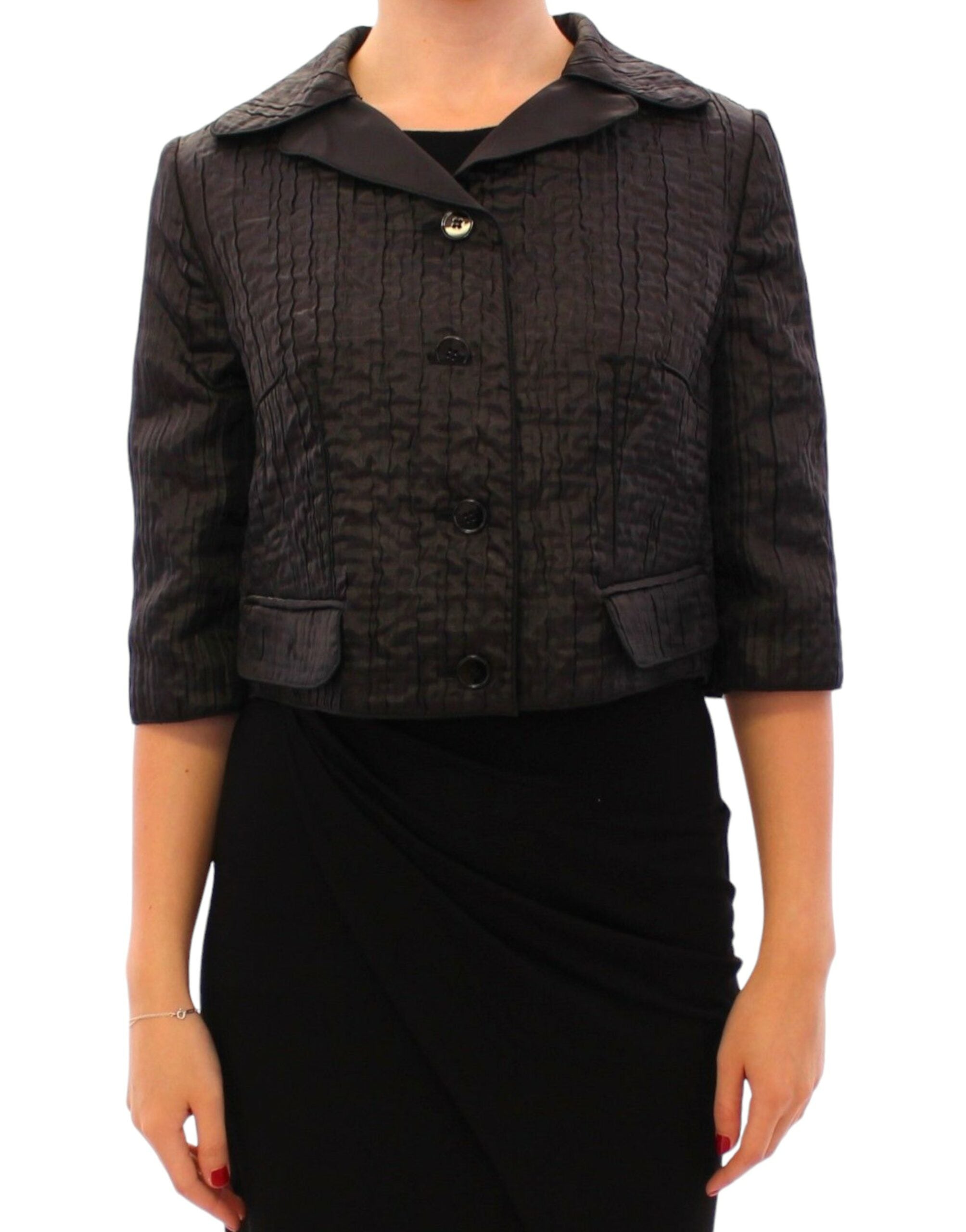 Dolce & Gabbana Dolce & Gabbana Black Short Bolero Shrug Jacket Women's Coat