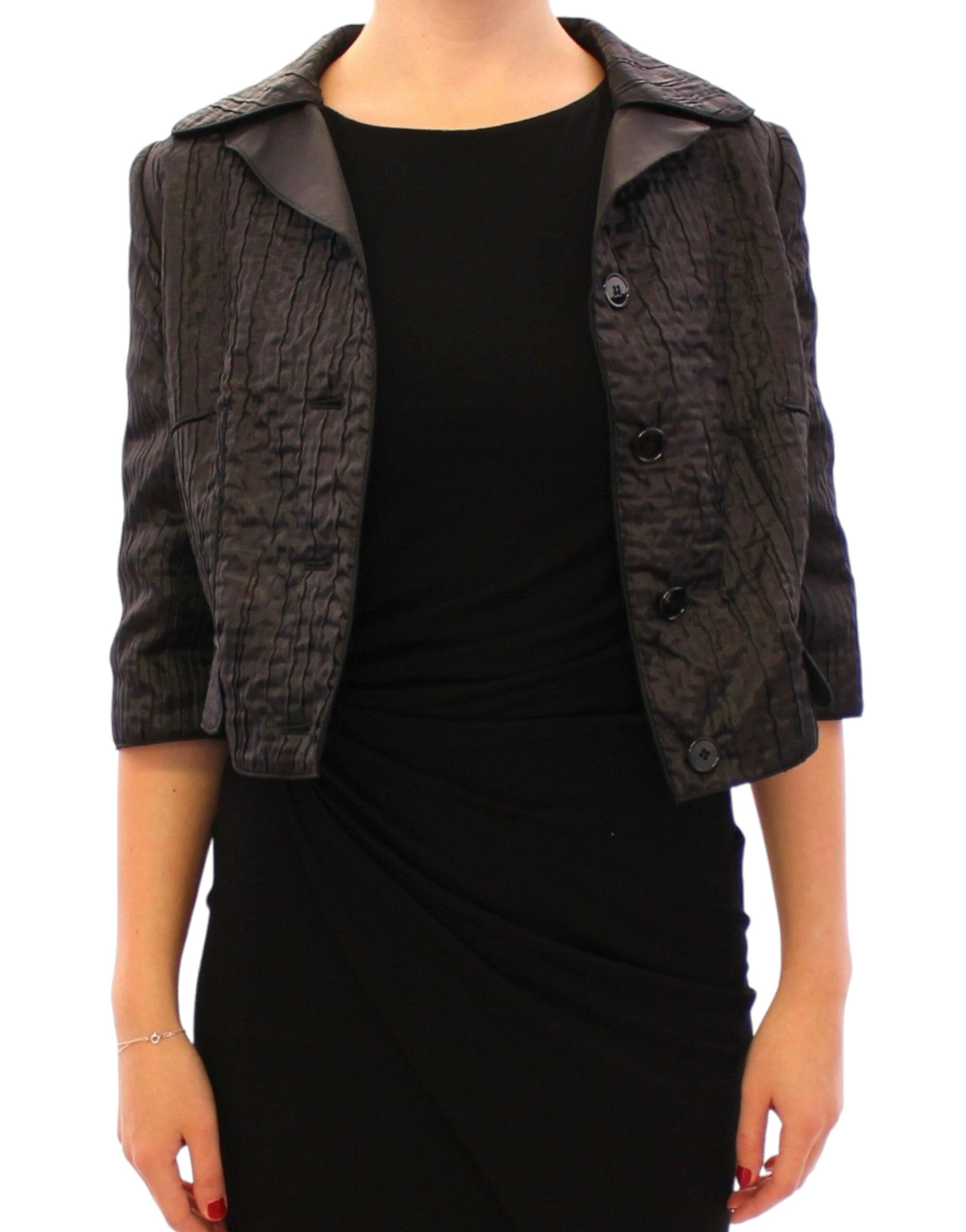 Dolce & Gabbana Dolce & Gabbana Black Short Bolero Shrug Jacket Women's Coat