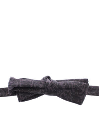 Dolce & Gabbana Dolce & Gabbana Gray Black Wool Bow Men's Tie