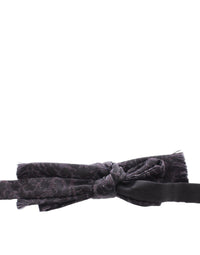 Dolce & Gabbana Dolce & Gabbana Gray Black Wool Bow Men's Tie