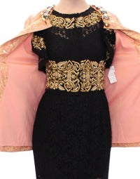 Dolce & Gabbana Dolce & Gabbana Pink Silk Brocade Crystal Jacket Women's Coat