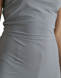 Dolce & Gabbana Dolce & Gabbana Gray Nylon Strapless Bodycon Jumpsuit Women's Dress