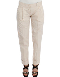 Ermanno Scervino Beige Chinos Casual Dress Pants Women's Khakis