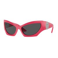 Versace Sunglasses Cat Eye Full Rim, White Frame and Dark Grey Lens VE4450314/87