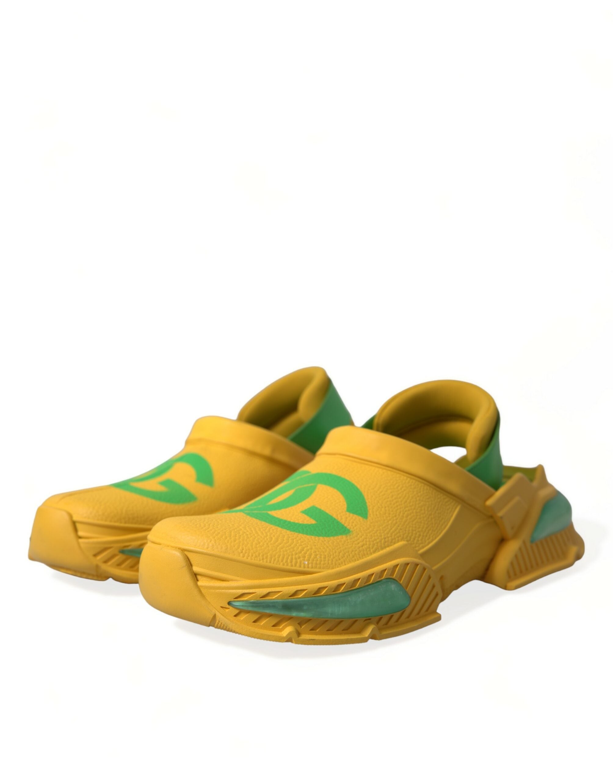 Dolce & Gabbana Dolce & Gabbana Yellow Green Rubber Clogs Men Slippers Men Men's Shoes
