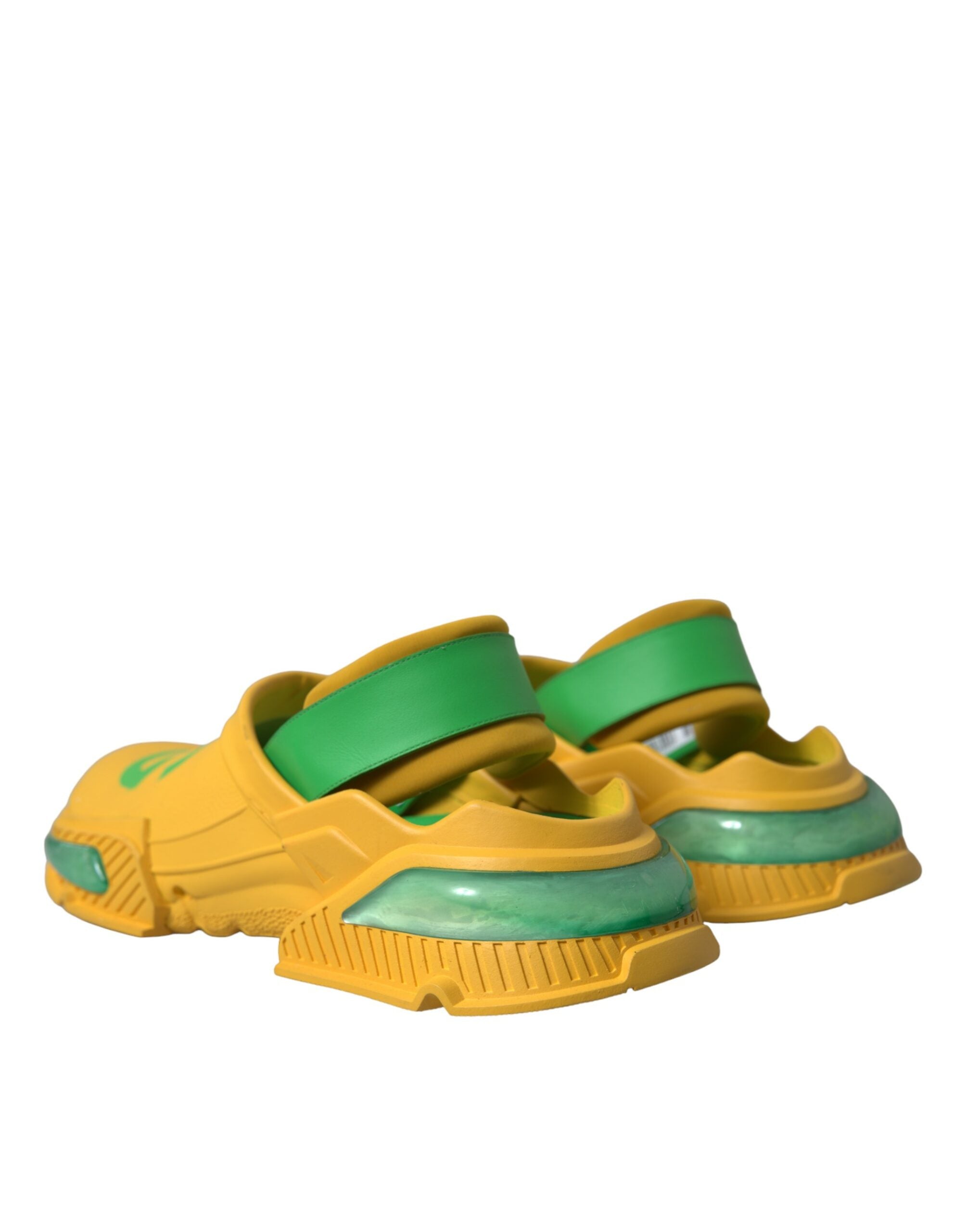 Dolce & Gabbana Dolce & Gabbana Yellow Green Rubber Clogs Men Slippers Men Men's Shoes