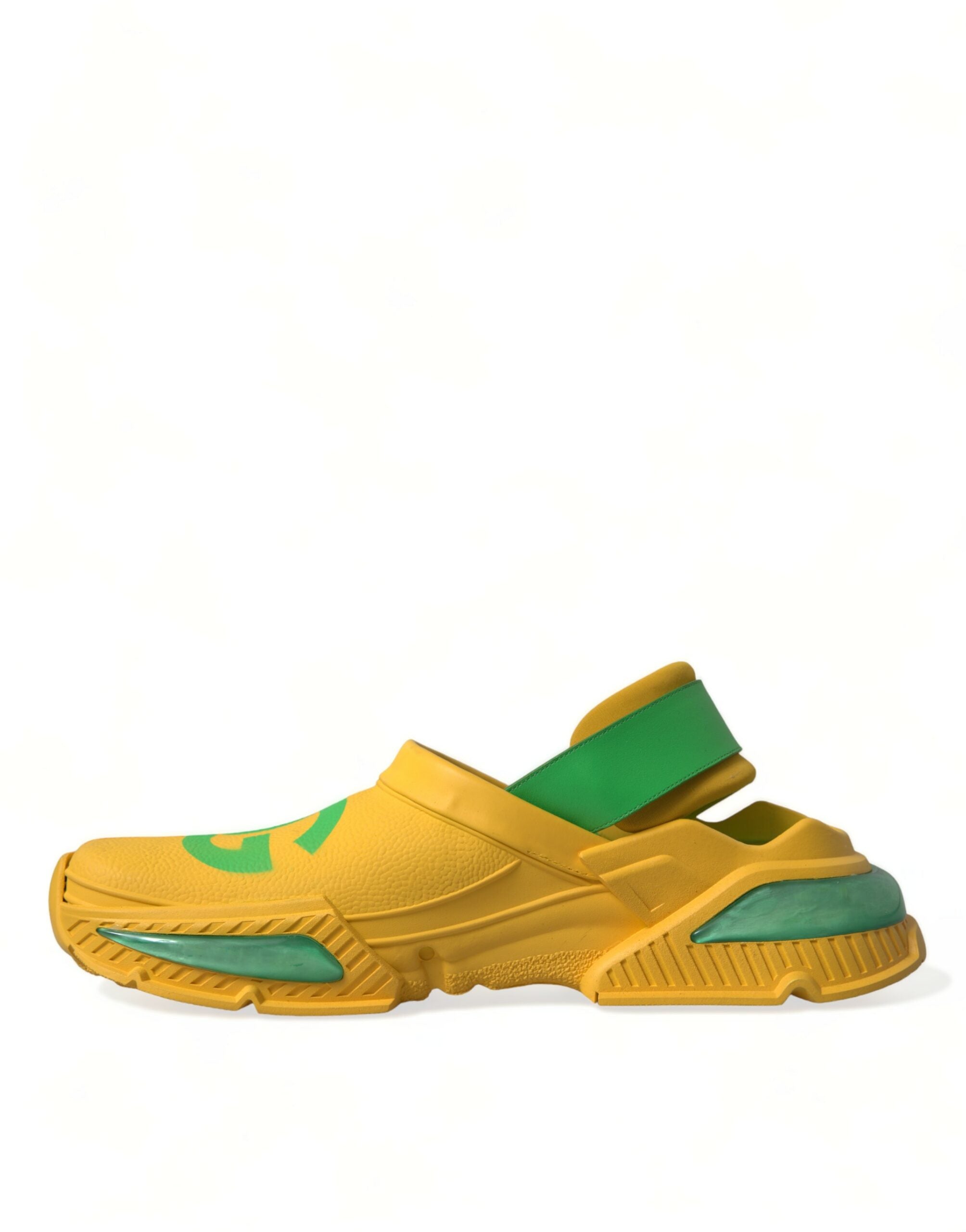 Dolce & Gabbana Dolce & Gabbana Yellow Green Rubber Clogs Men Slippers Men Men's Shoes